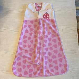 🐞 Ladybug Heart Fleece Halo Sleep Sack 💖